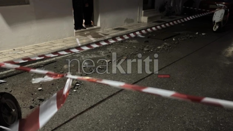 Δεύτερο περιστατικό κατάρρευσης τμήματος μπαλκονιού στο Ηράκλειο Κρήτης μέσα σε λίγες ώρες 