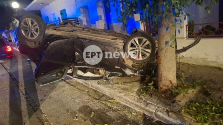 Τροχαίο με ανατροπή αυτοκινήτου στα Χανιά; Δύο από τους επιβάτες εγκατέλειψαν το σημείο