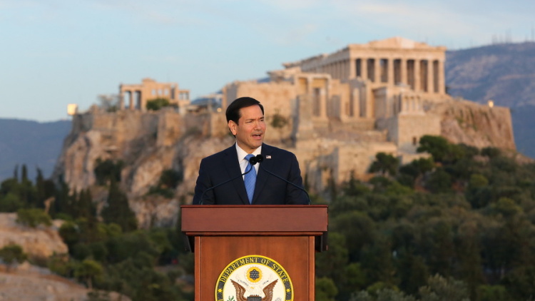 «Η ομιλία της χρονιάς»: WSJ, CNN, ΝΥΤ, Guardian αναλύουν την πλατφόρμα Ρούμπιο στη σκιά της Ακρόπολης για την ιδεολογική «σταυροφορία» της Δύσης