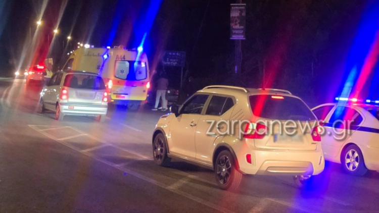 Τροχαίο με έναν τραυματία στα Χανιά, μηχανή συγκρούστηκε με αυτοκίνητο
