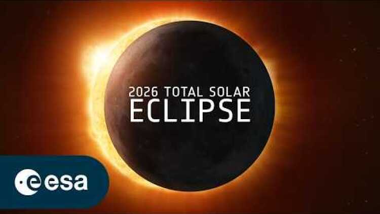Total solar eclipse 2026: Telescopic feed (Official ESA broadcast)