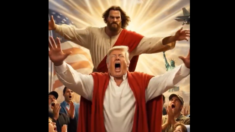 Οι Ιρανοί τρολάρουν τον Τραμπ για τη φωτογραφία του ως Ιησούς με βίντεο του Χριστού να τον πετάει στην... κολάση