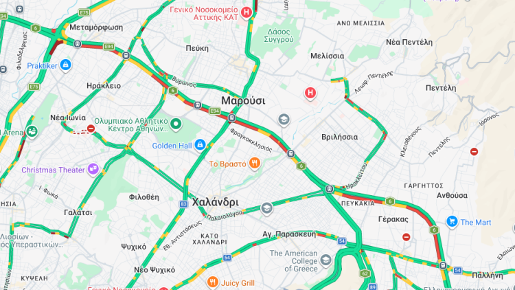 Καραμπόλα τριών οχημάτων στην Αττική Οδό, μεγάλες καθυστερήσεις προς Αεροδρόμιο