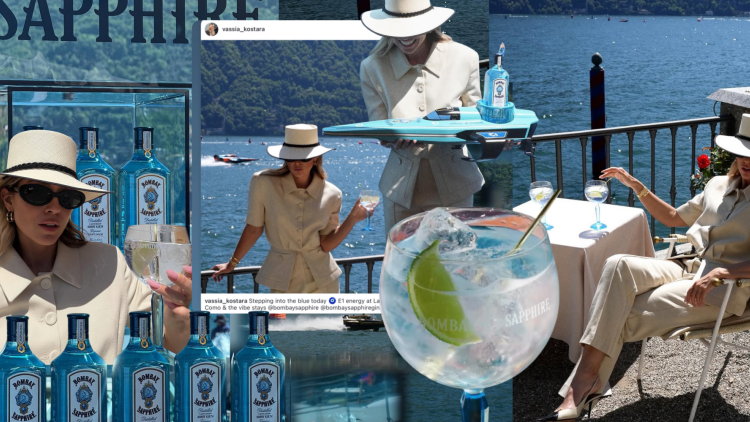 Η Βάσια Κωσταρά με το Bombay Sapphire στο Grand Prix 2026 της E1 στη Villa d’Este