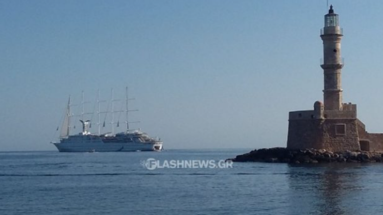 Στα Χανιά το μεγαλύτερο ιστιοφόρο κρουαζιερόπλοιο του κόσμου, δείτε φωτογραφίες