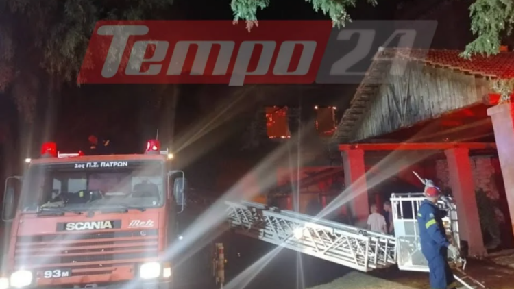 Φωτιά σε οινοποιείο στην Πάτρα, μεγάλη επιχείρηση της Πυροσβεστικής 