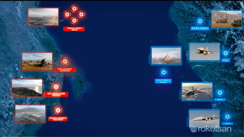 Τουρκία: Διαφημίζει το νέο πύραυλο «τσακίρ», με animation στόχους σε ελληνικό νησί!