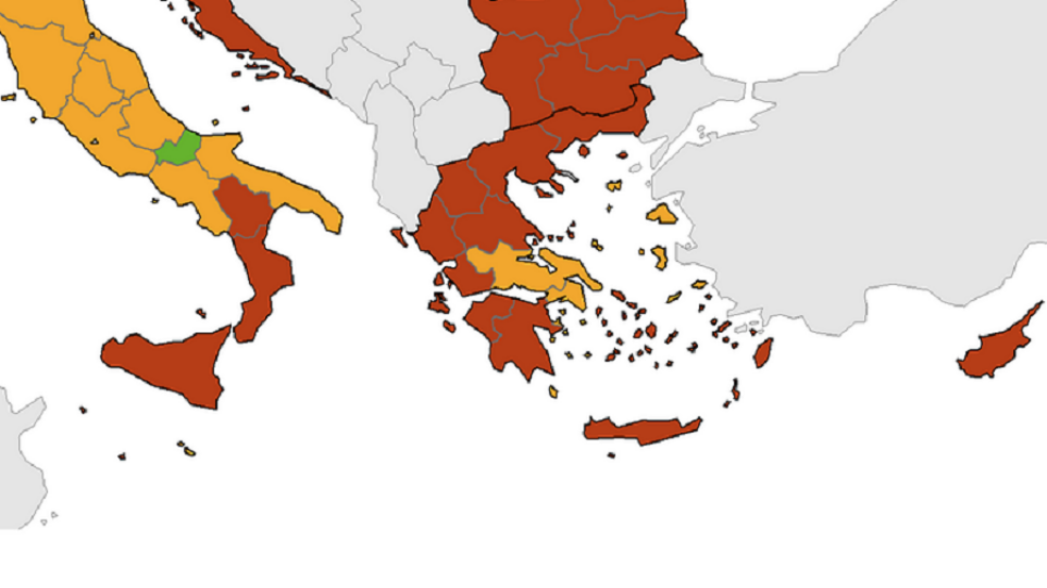 Korwnoios Xarths Ecdc Beltiwsh Se Attikh Sterea Ellada Eyboia Kai Ba Aigaio