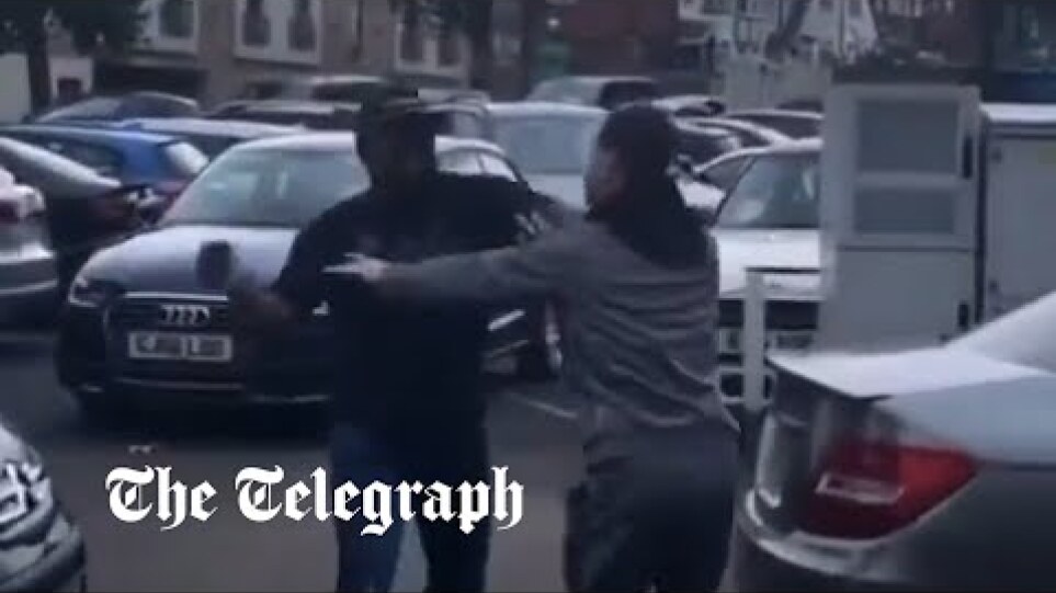 Brawl breaks out at a London petrol station as drivers queue for fuel