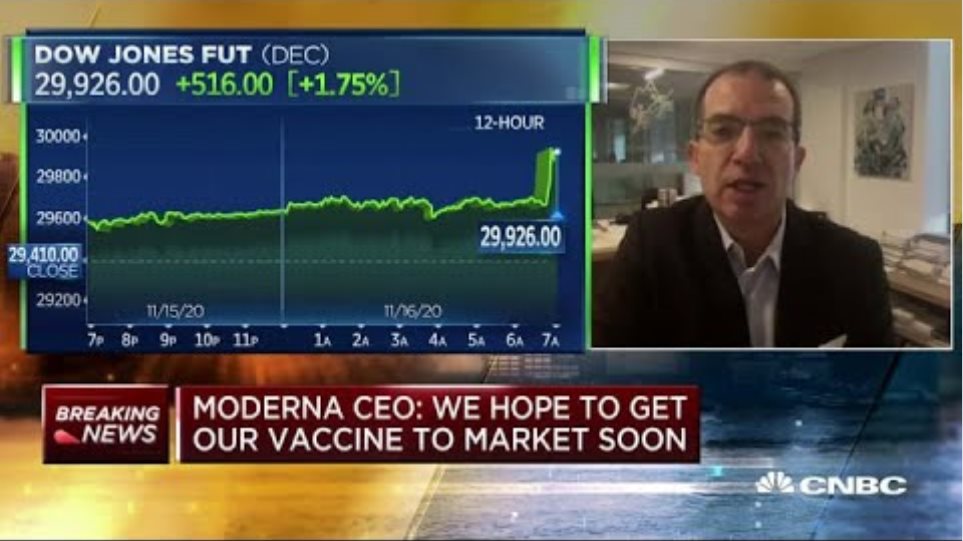 Moderna CEO on its 94.5% effective Covid-19 vaccine: We hope to get it to market soon