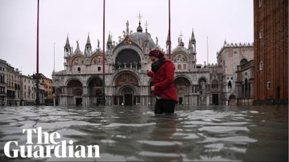 Venice is flooded by the highest tides since 1960s