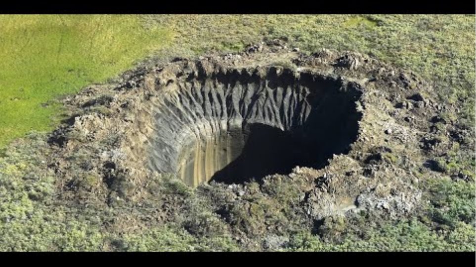 A massive 164-feet deep crater suddenly opened up on Siberia's Arctic