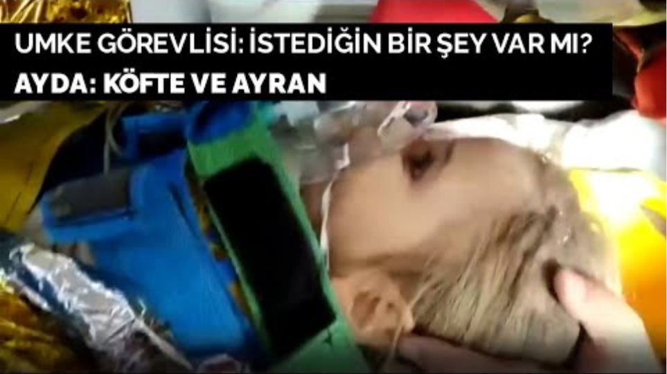 Mucize bebek Ayda, ambulansta köfte ve ayran istedi