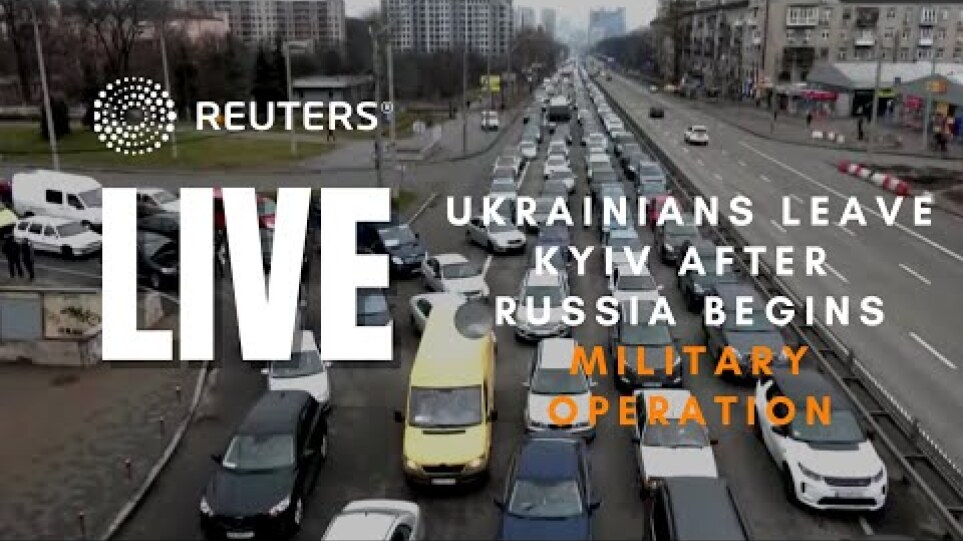 LIVE: Ukrainians leave Kyiv after Russian forces begin a military operation in Ukraine