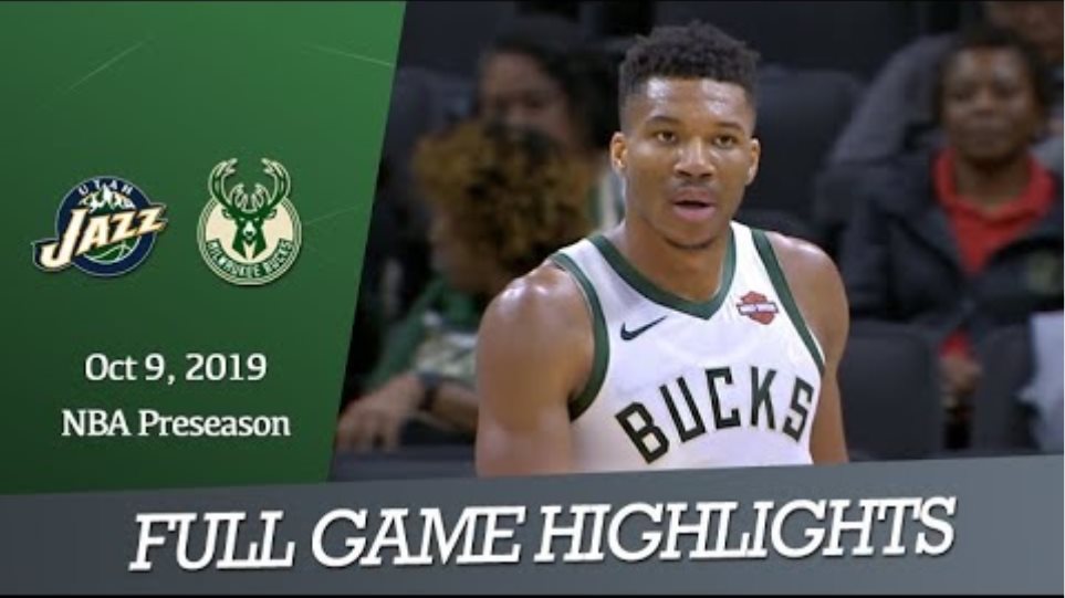 Utah Jazz vs Milwaukee Bucks - Full Game Highlights | Oct 9, 2019 | NBA Preseason 2019-20