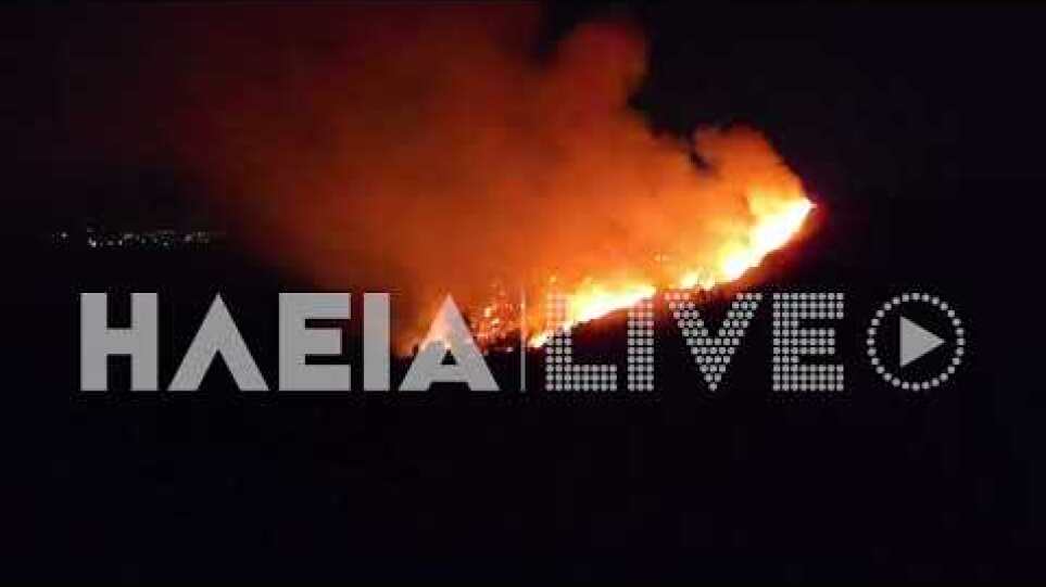 ilialive.gr - Νυχτερινή πυρκαγιά στην Κορυφή Πύργου