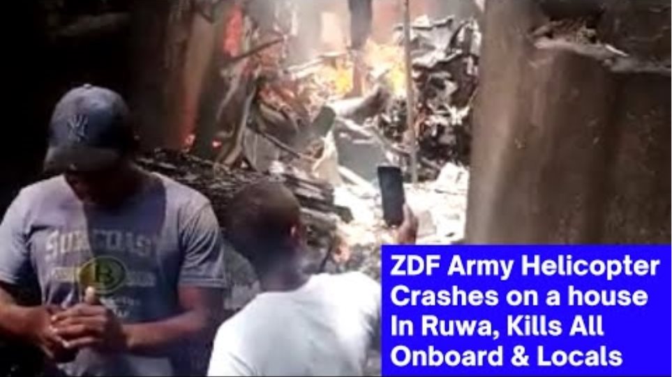 WATCH: Army Helicopter Crashes On A House In Ruwa, Kills All Onboard & Locals | Zimbabwe News