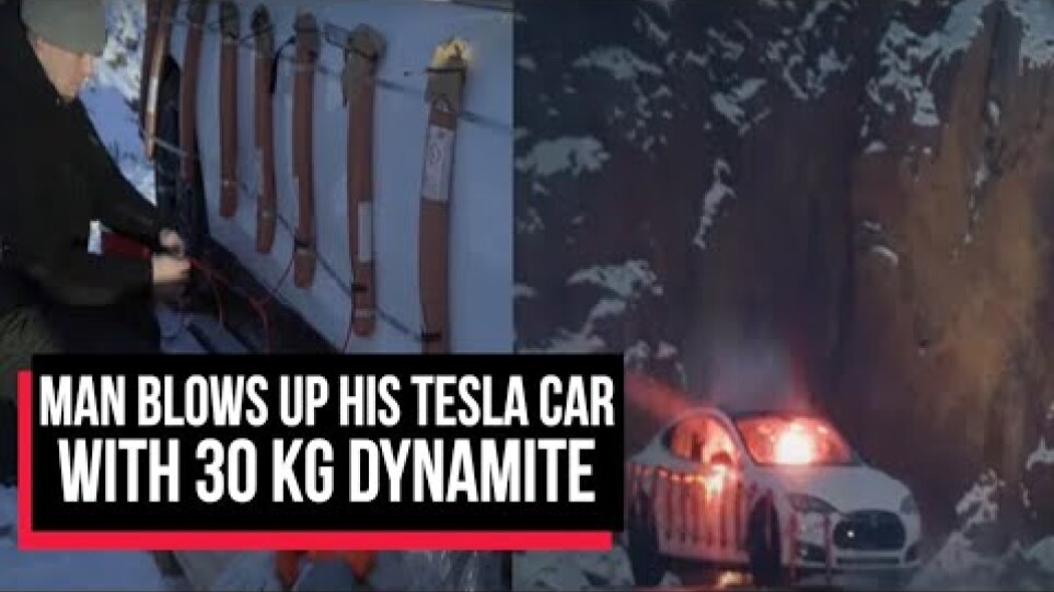 Tesla Owner Chose Dynamite When Told Repairs Will Cost 20,000 Euros | Cobrapost