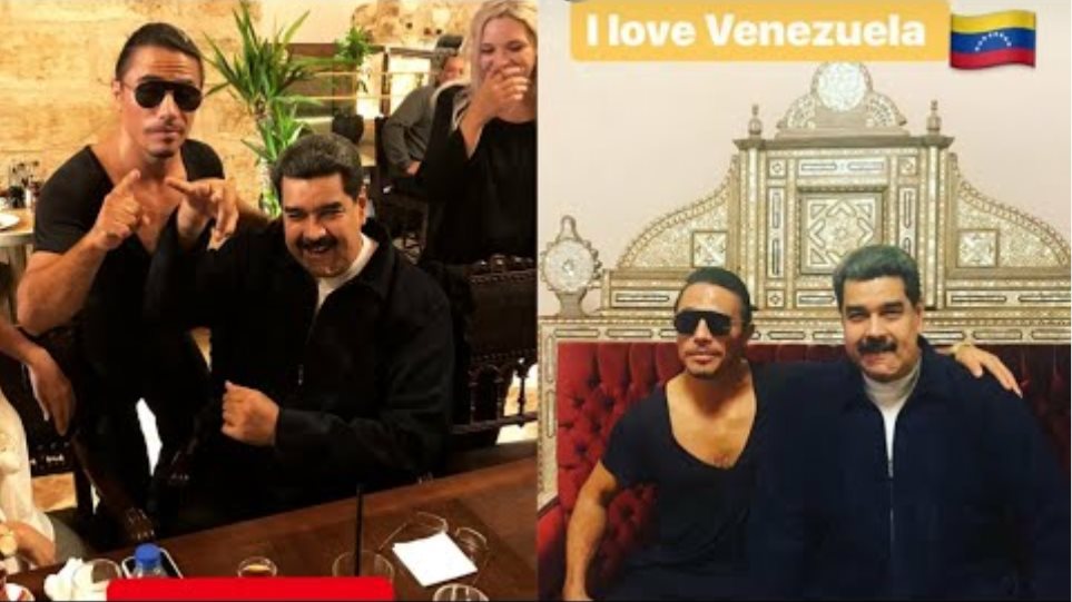 The President of Venezuela Nicholas Maduro visit Nusret Steakhouse.