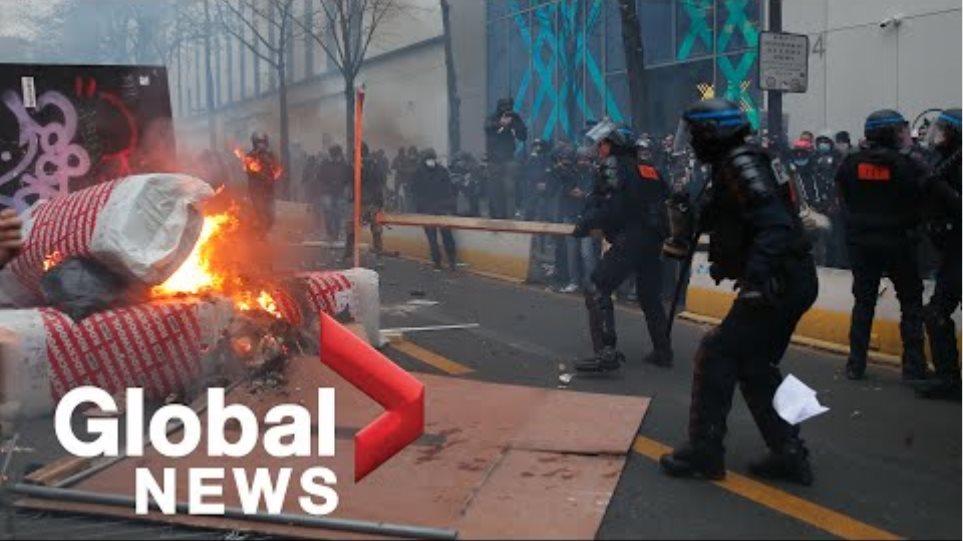 Violence erupts during Paris protest against police brutality