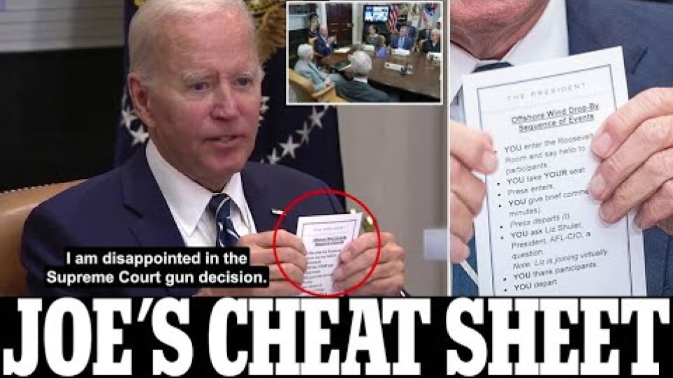 Very specific cheat sheet reminds Biden how to act