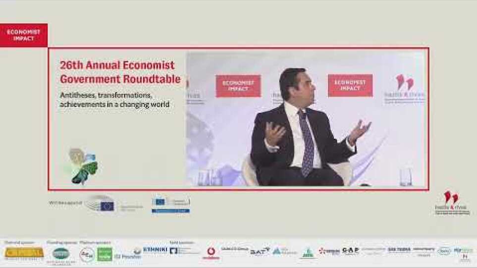 Ομιλία Νότη Μηταράκη στην 26η Συζήτηση Στρογγυλής Τραπέζης του ECONOMIST με την ελληνική Κυβέρνηση