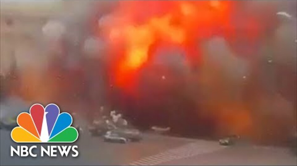 Huge Explosion At Kharkiv Administration Building Caught On Camera