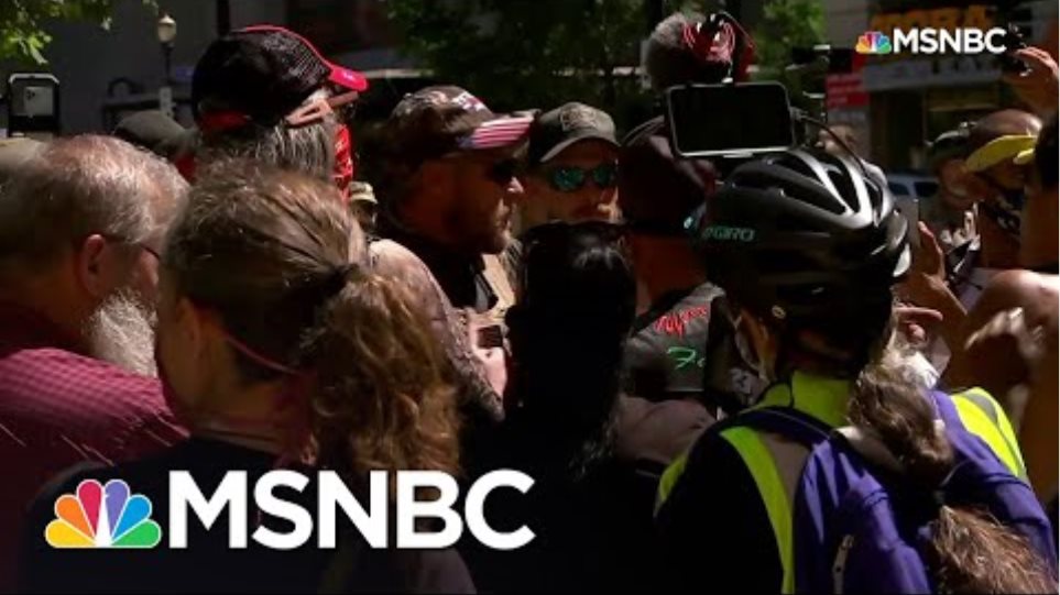 Demonstrators Confront Counter-Protesters In Downtown Louisville | MSNBC