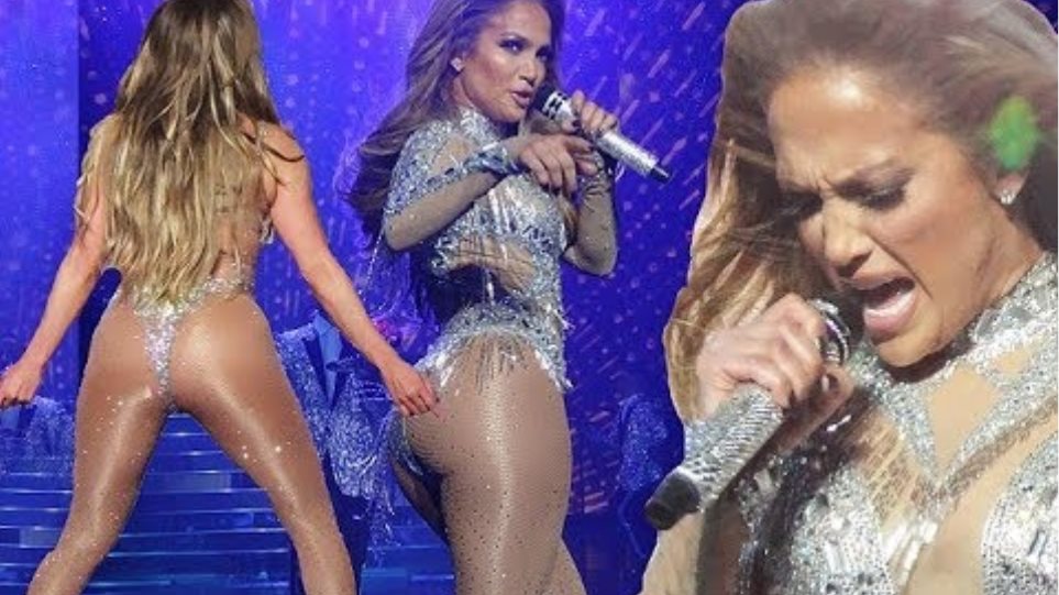 Jennifer Lopez leaves little to the imagination as she dances in a thong in raunchy Vegas show