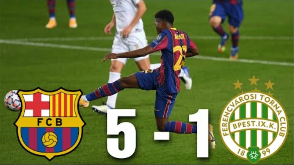 Barcelona vs Ferencvaros [5-1], Champions League, Group Stage 2020/21 - MATCH REVIEW