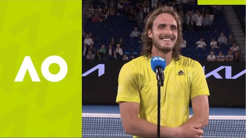 Stefanos Tsitsipas: "It was a great match!" on-court ...