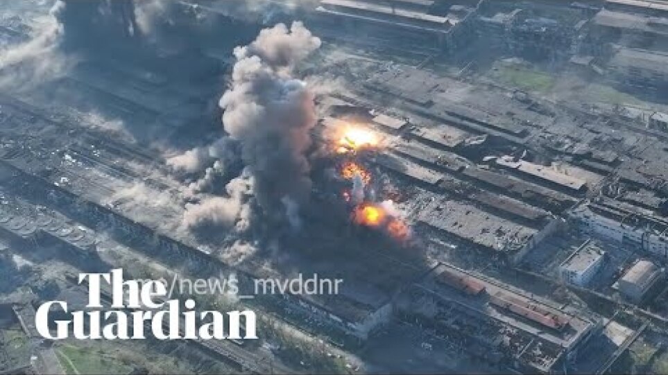 Video appears to show attack on Ukraine's Azovstal steelworks