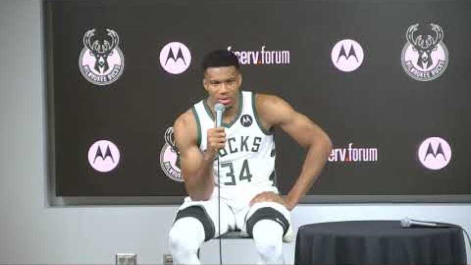 Giannis Antetokounmpo Full Interview Bucks #NBAMediaDay