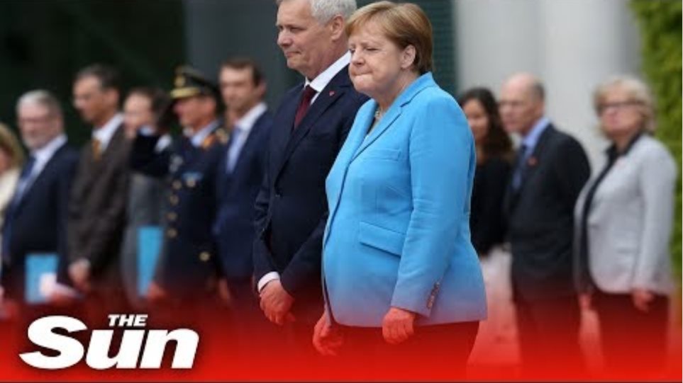 Angela Merkel shaking for third time in as many weeks