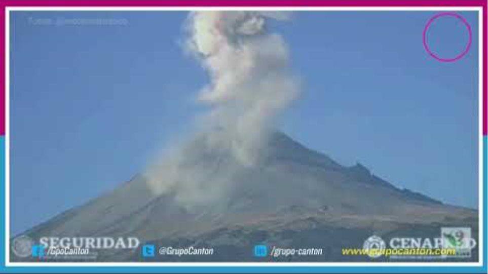 Alerta tras explosión de volcán Popocatépetl en México.