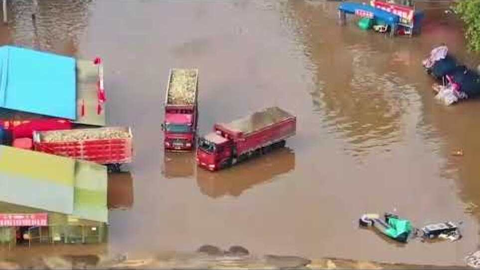 Severe Flooding In Shanxi China, Dams, Houses, Train Lines Collapsed, Heavy Rainfall Damaged Crops