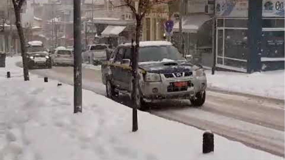 "Σκι" στο κέντρο της Κοζάνης