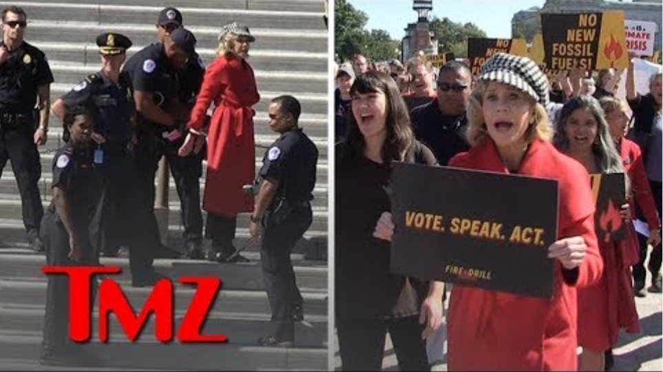 Jane Fonda Arrested at U.S. Capitol During Climate Change Protest | TMZ