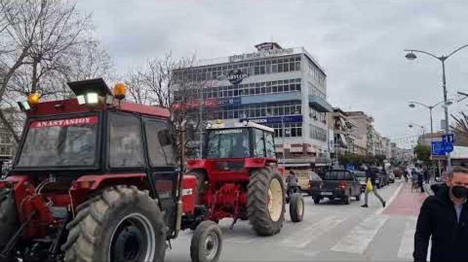 Πορεία τρακτέρ στα Τρίκαλα