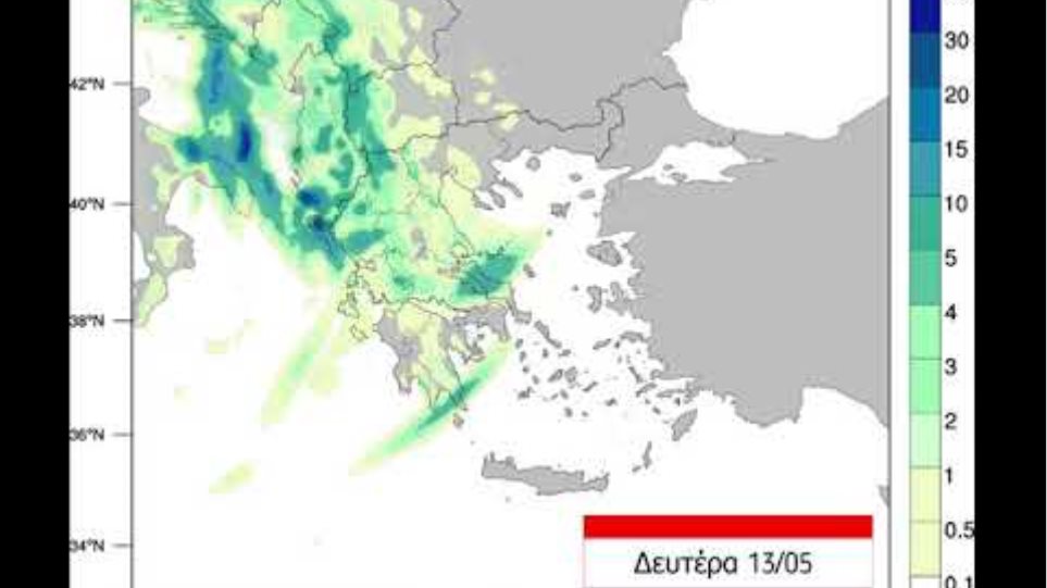 Meteo.gr: Πρόγνωση βροχόπτωσης, 12-17/05/2019