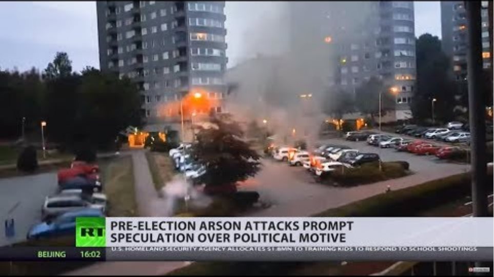 Sweden struck by coordinated arson attacks 3 weeks before elections