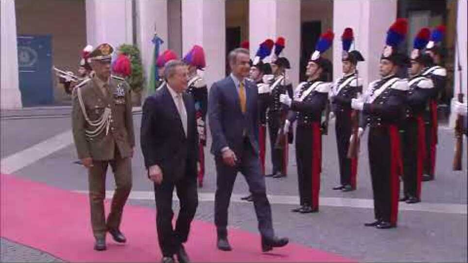 Il Presidente Draghi incontra il Primo Ministro Mitsotakis a Palazzo Chigi