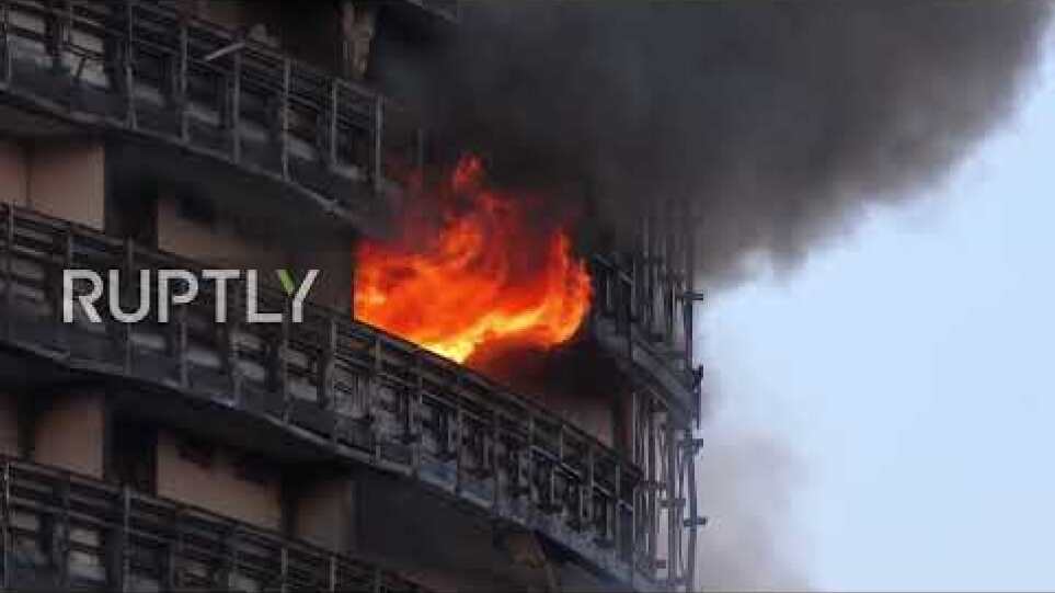 Italy: Massive fire ravages 15-storey residential building in Milan