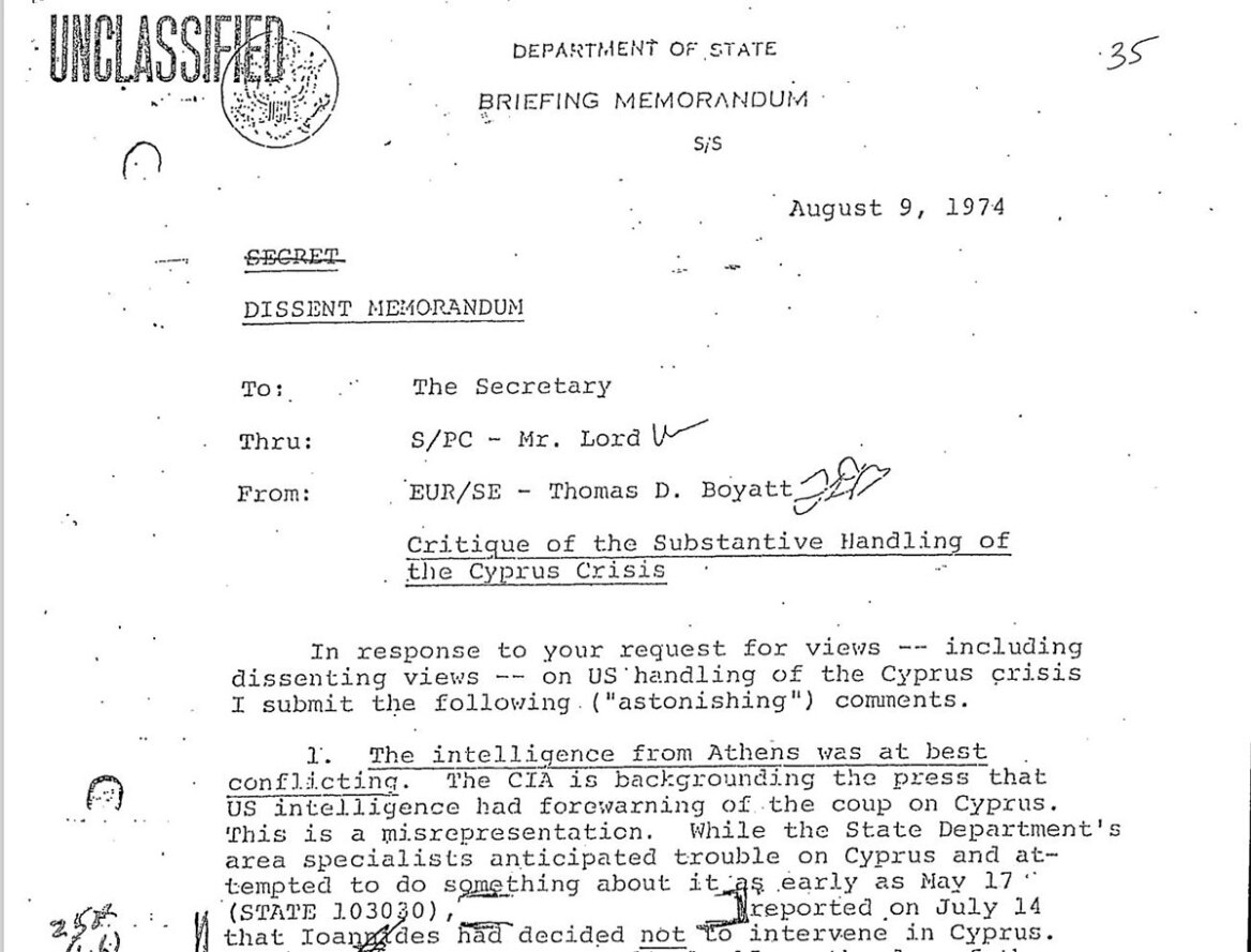 Τουρκική εισβολή - 50 χρόνια: Τα ντοκουμέντα για το πώς ο Κίσινγκερ πούλησε την Κύπρο στον «Αττίλα»