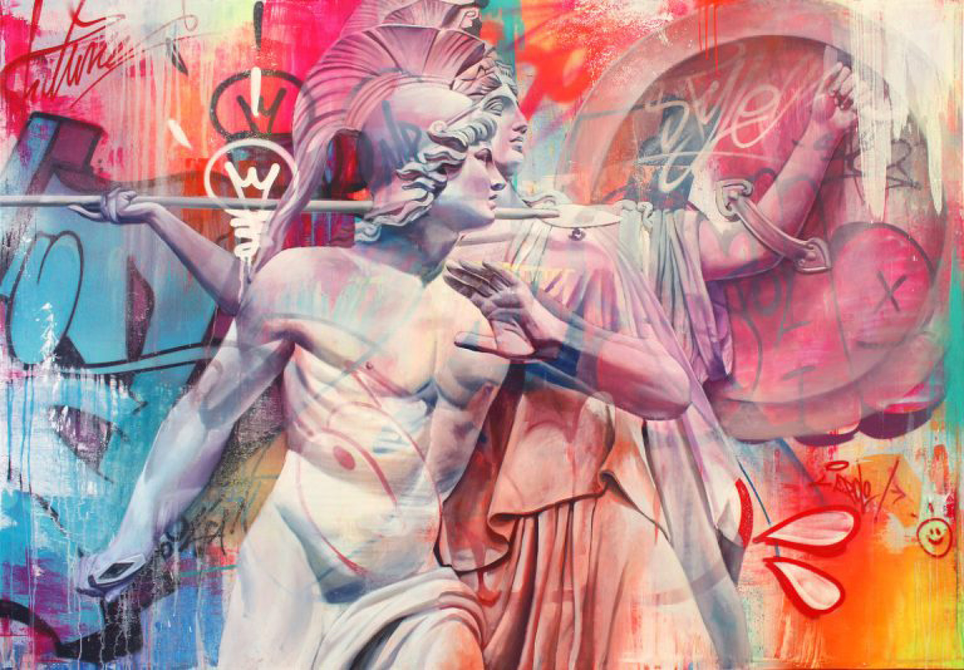 PichiAvo: Oι Ισπανοί καλλιτέχνες που συνδυάζουν το γκράφιτι με την αρχαία ελληνική μυθολογία