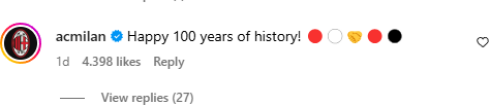 Ευχές από Ρεάλ, Μπάγερν, Μίλαν, Ίντερ, Σίτι και Παρί στον Ολυμπιακό για τα 100ά γενέθλιά του - Φωτογραφία
