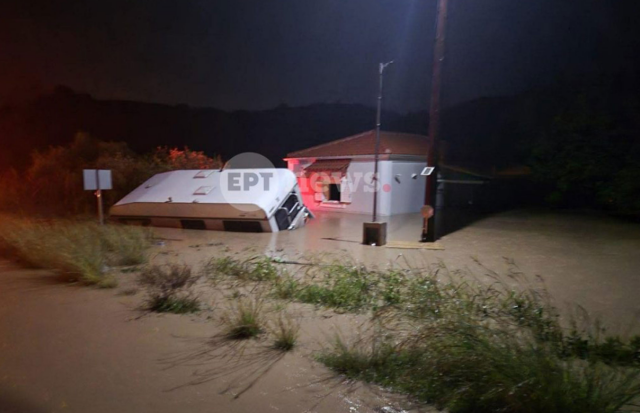 Κακοκαιρία Byron: Κινδύνευσαν τουρίστες και κάτοικοι από υπερχείλιση ποταμού στη Φοινικούντα