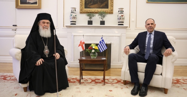 ΣΥΝΑΝΤΗΣΗ ΓΕΡΑΠΕΤΡΙΤΗ ΜΕ ΤΟΝ ΠΑΤΡΙΑΡΧΗ ΙΕΡΟΥΣΑΛΗΜ ΚΑΙ ΠΑΣΗΣ ΠΑΛΑΙΣΤΙΝΗΣ ΘΕΟΦΙΛΟ Γ'