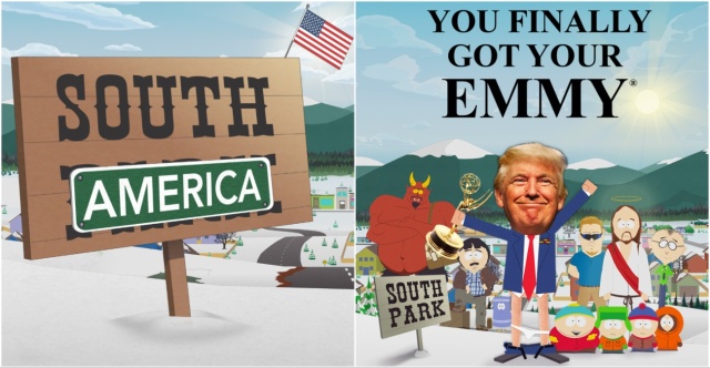 Η σατιρική σειρά «South Park» έγινε... «South America» για να τρολάρει τον Τραμπ για τις αλλαγές ονομάτων