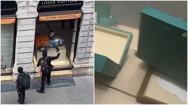 Από Hermès, Louis Vuitton και Galeries Lafayette μέχρι φούρνους: Σπάνε βιτρίνες και αρπάζουν ότι, βρουν στη Γαλλία, δείτε βίντεο